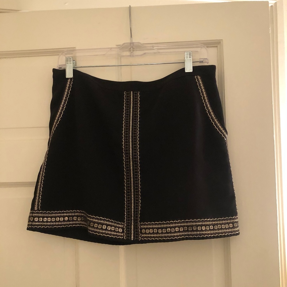 Madewell Embroidered Embellished Mini Skirt